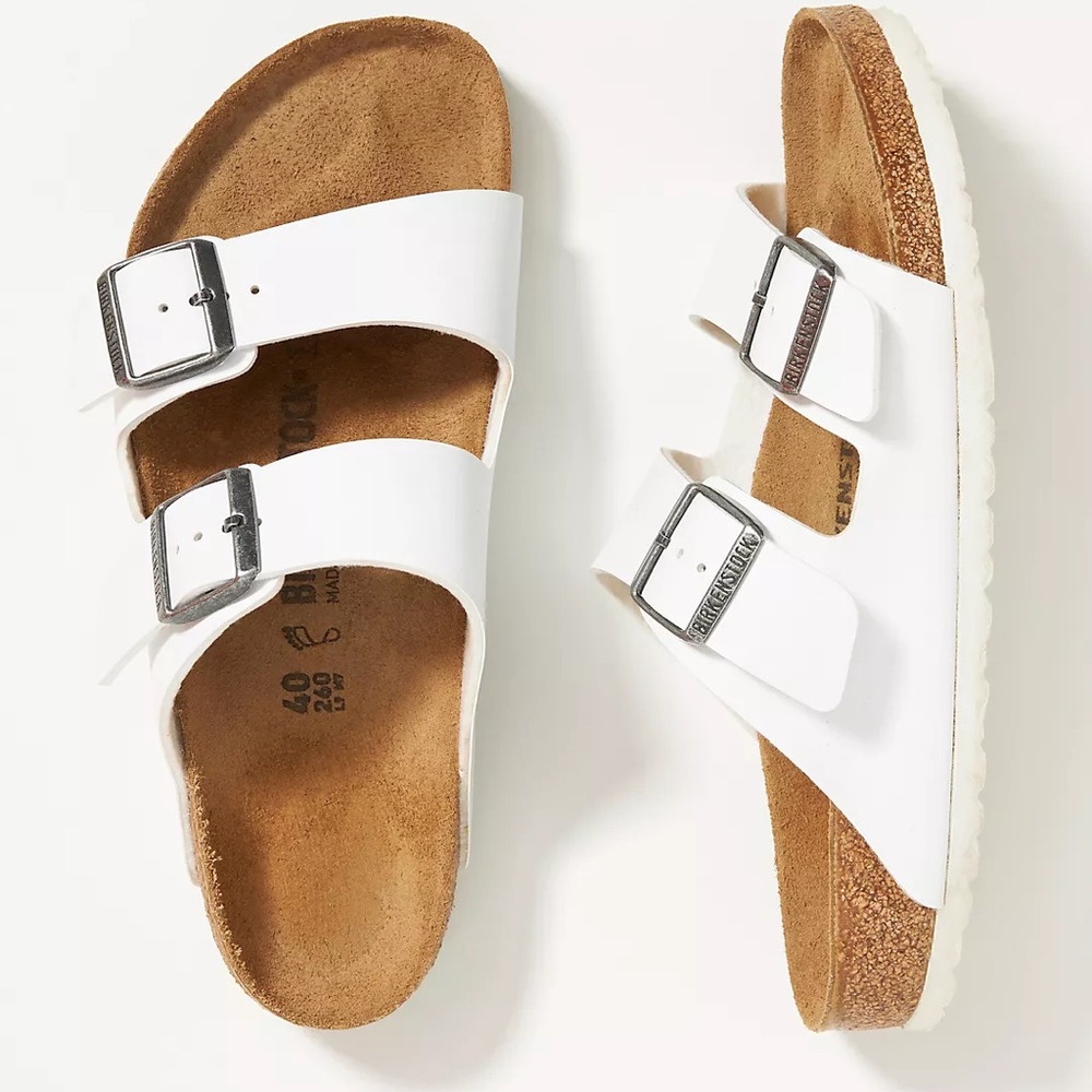 NWT BIRKENSTOCK White Arizona Sandals